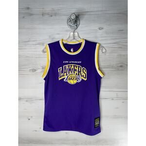 Los Angeles Lakers Jersey Youth XL 18-20‎ Purple Gold NBA Basketball Sleeveless